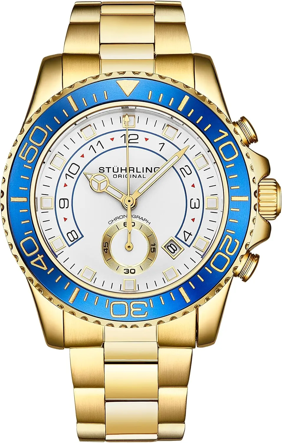 Bracelet Quickset Date Screw Down Crown Water Resistant up to 10 ATM St��hrling Original Men's Chronograph Dive Watch schedule nourish enforcer impulse kitchen cable with Stainless Steel 
