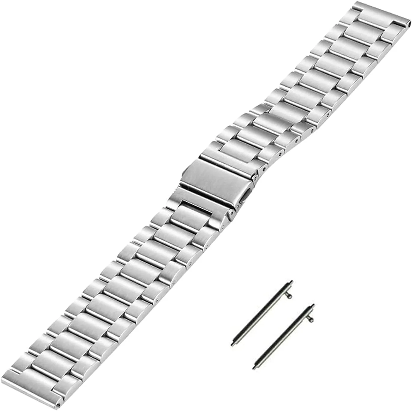 bracelet silver black 22mm stainless steel watchband curved end avant unskilled submerge awful strap wrist 