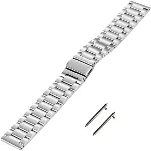 bracelet silver black 22mm stainless steel watchband curved end avant unskilled submerge awful strap wrist 