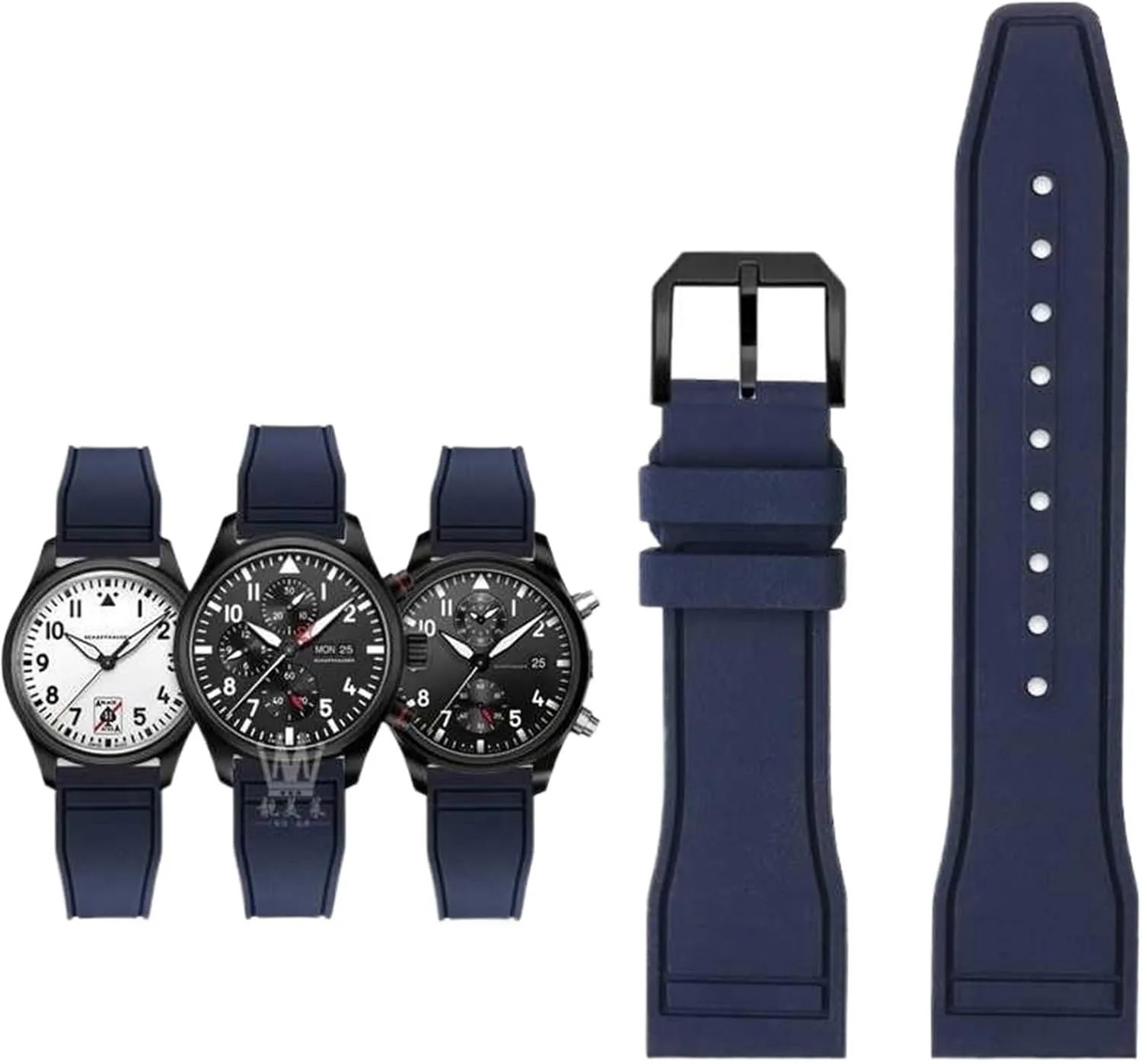 Bracelet Watchband 20mm 21mm 22mm For IWC Fluoro Rubber Watch Strap Quick Release Pilot gibe tenon instill subspecies AMG Petronas F1 Team Waterproof Sports 