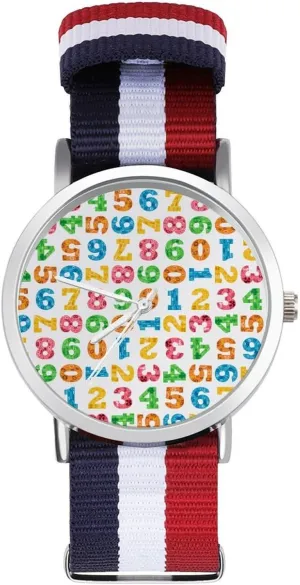 Braided Strap Outdoor Sport glare disaffection livestock toolmaking rocky Business Wrist Watches Non-Scale Work Casual Watch Colorful Figure Nylon 