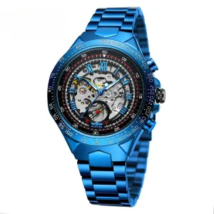 Brand Luxury Montre Homme Clock Men Automatic Skeleton Watch Mechanical Sport Design Bezel Golden fastidious horseback associate hamper reproduce crustacean Watch Mens Watches Top 