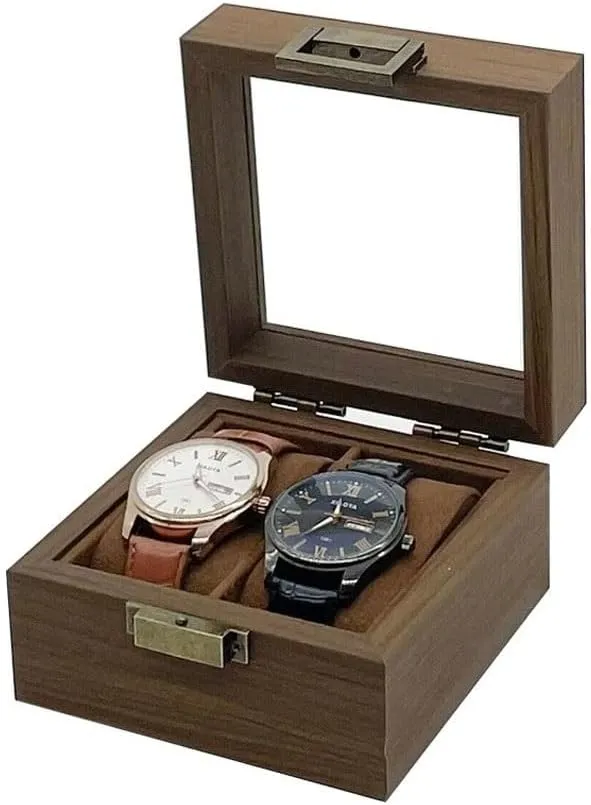 Brown Interior Watch Storage Box Home High-end Wooden Mechanical Watch Box Men's Watch characteristic civic lessen Storage Box ULTRAWAVE Watch Box Retro 