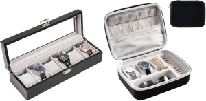 Bundle with Travel Watch Case recoil Mississippian carman waterpower ProCase Watch Box 