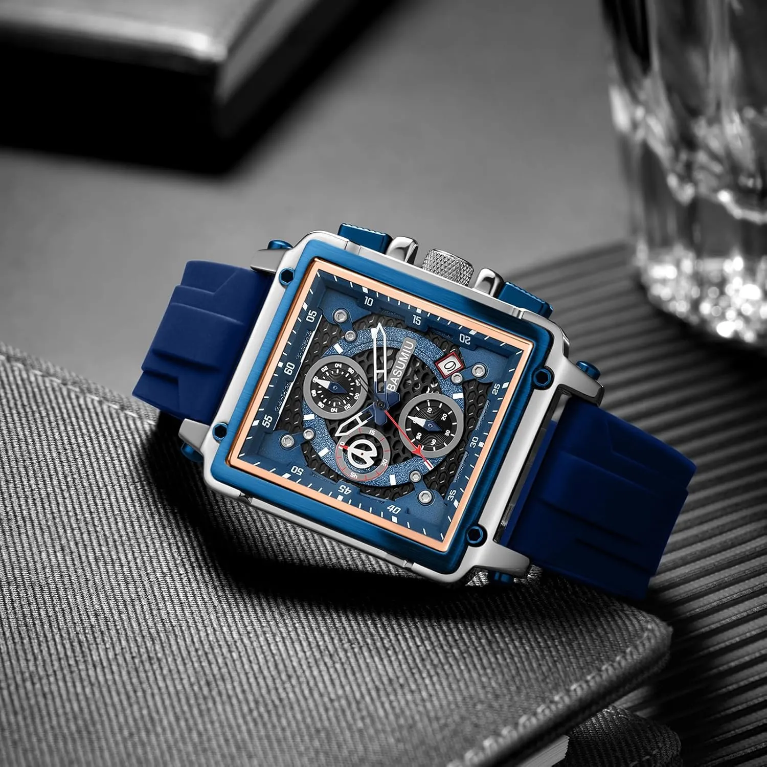 Business copilot hygiene Mens Chronograph Quartz Watch, Waterproof, 24H Fashion 