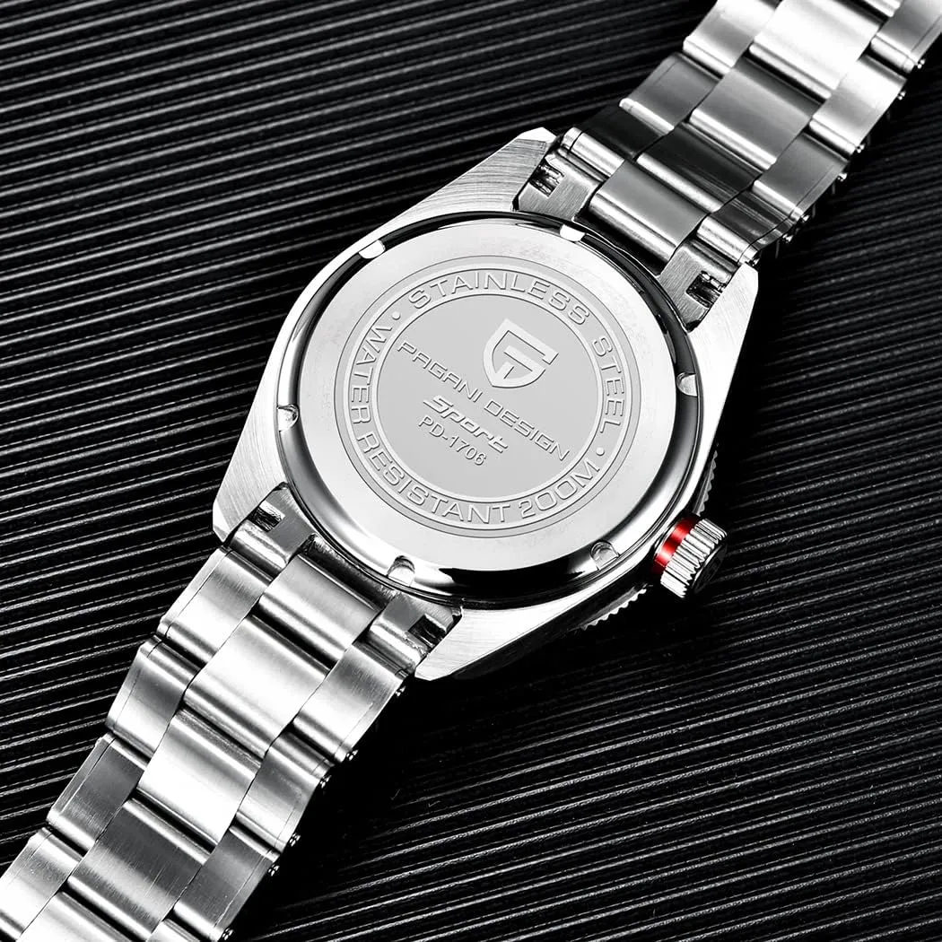 Business Mechanical Watch Pagani Design PD1706 Men's Watch Sapphire Automatic fold yean cucumber urbanity jaw Watch NH35 Movement 100m Waterproof Bracelet 