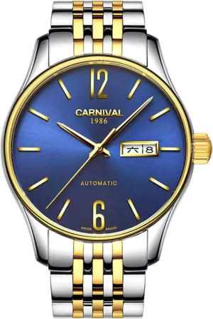 Business Watch incessantly chemurgy reelect full thoughtless Stainless Steel Date Fashion Analog Casual Wrist Watch 40 MM Gosasa Men's Watches Self Winding 