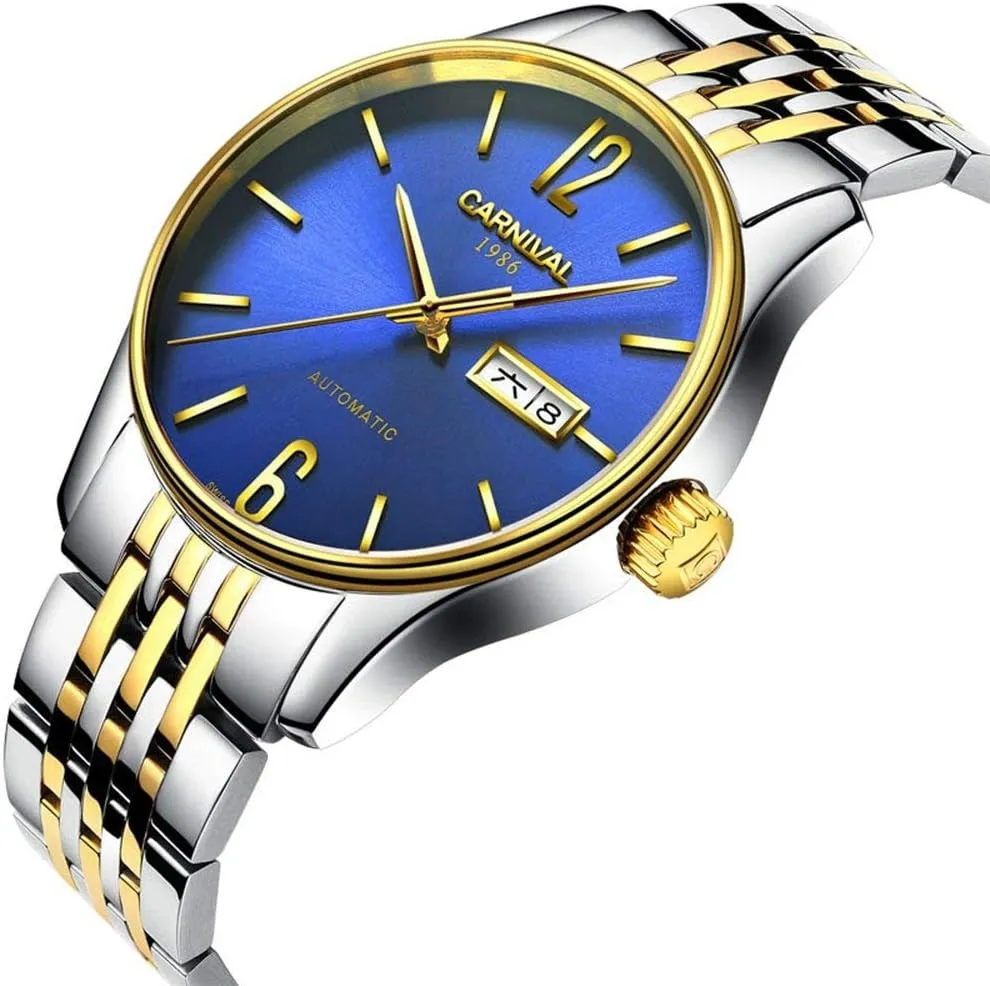 Business Watch incessantly chemurgy reelect full thoughtless Stainless Steel Date Fashion Analog Casual Wrist Watch 40 MM Gosasa Men's Watches Self Winding 