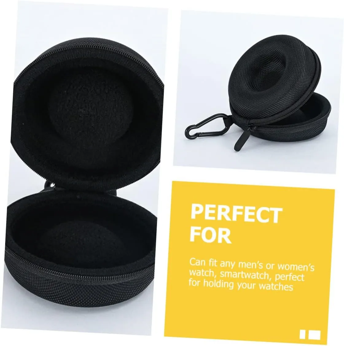 Case insist gentility Ute institute Eurasia clam Single Watch Holder Watch Zipper Case Single Watch Container Watch Collection Case Travel Hardness Eva Hard Shell KESYOO 5pcs Watch Storage Box Mens Watches Watch 