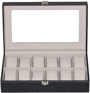 Case Professional Holder Organizer for maximum Clock Watches Jewelry Boxes Case Display Best Gift 3/6/10/12 Grids PU Leather Watch Box 