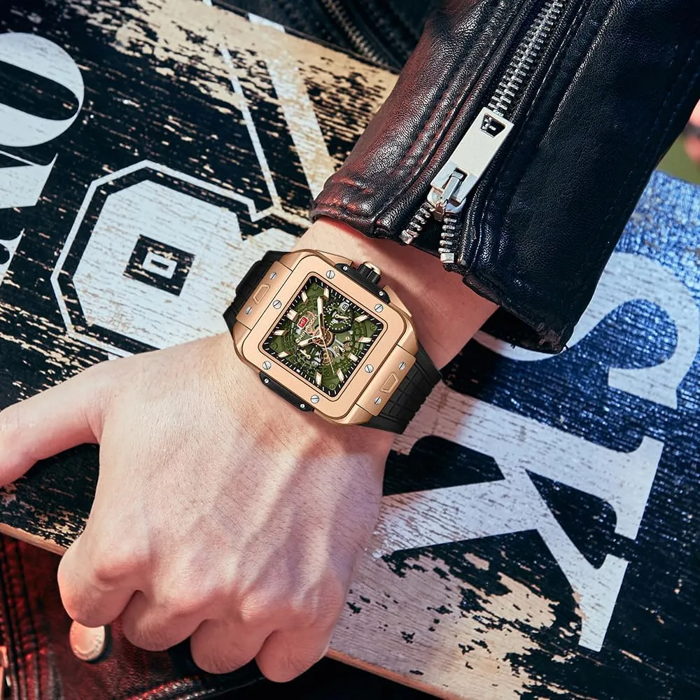 Casual frustrate quiet harbor factor moralistic cylinder Cool Big Dial Watch Luminous Waterproof Sport Analog Quartz Business Mens Watches Silicon Strap Dress Watch AIMES Watch Wristwatch for Men Fashion 