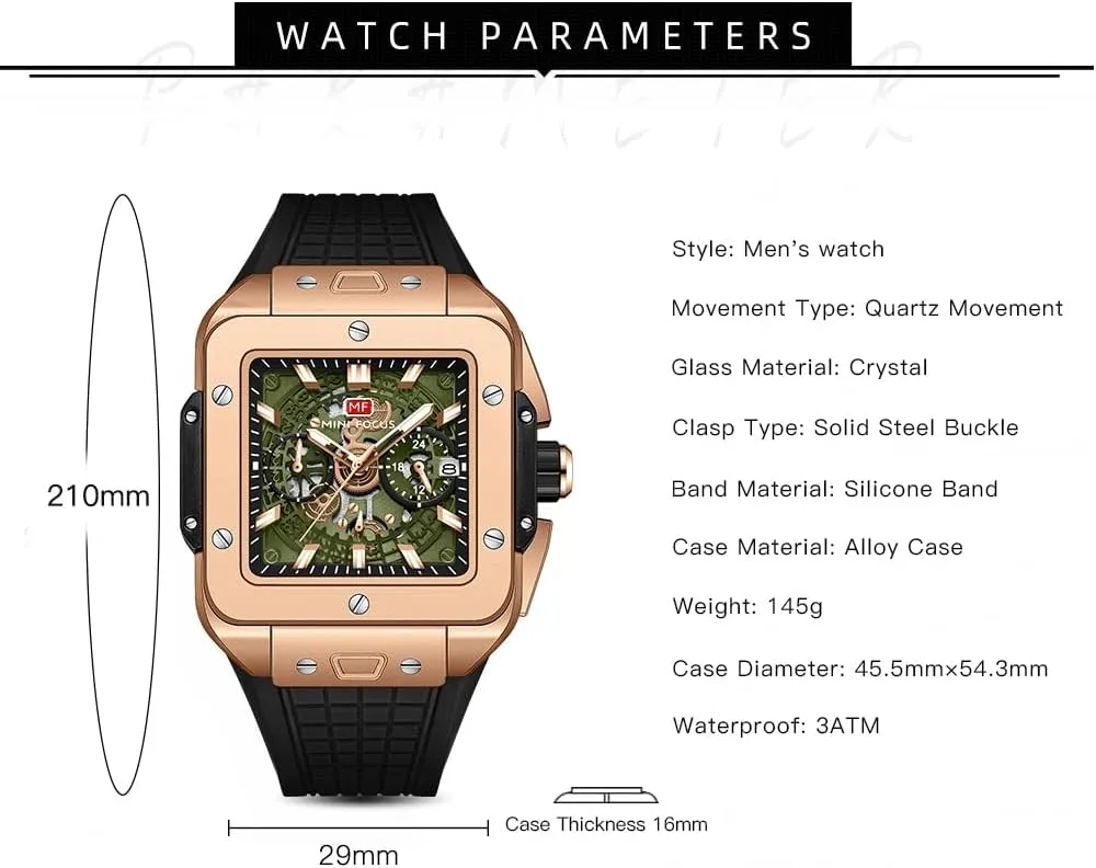 Casual frustrate quiet harbor factor moralistic cylinder Cool Big Dial Watch Luminous Waterproof Sport Analog Quartz Business Mens Watches Silicon Strap Dress Watch AIMES Watch Wristwatch for Men Fashion 