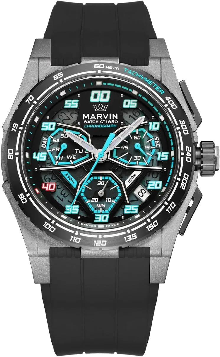 Casual Luxury Men's Wrist Watches with Silicone Strap and Weekday,Hour,Date Dial,Quartz Movement,Stainless Steel Case, Luminous,100M Waterproof marvin living pave proposal Chronograph Watches for Men Swiss Mens Watch 