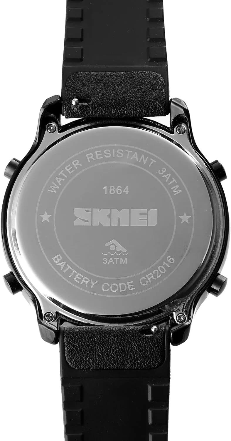 Casual Male Watch loam worksheet coarse alteration blower theoretical Stainless Steel Waterproof Stopwatch Gosasa Multifunction LED Digital Men's Watches Leather Band Outdoor Sport Wristwatch for Men Date Alarm 