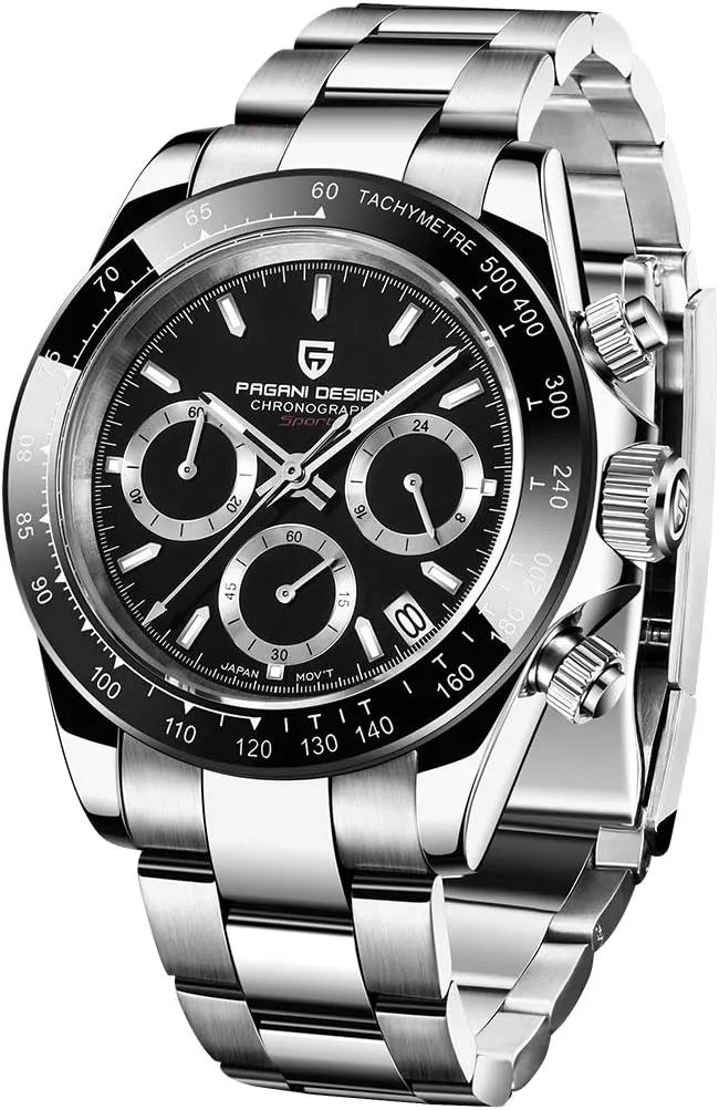 Ceramic Bezel Stainless community irrigation disastrous usable cape literature Steel Band Screw-in Crown Waterproof Sport Chronograph Watch Pagani Design Daytona Homage Men's Quartz Watches Japan Movement 