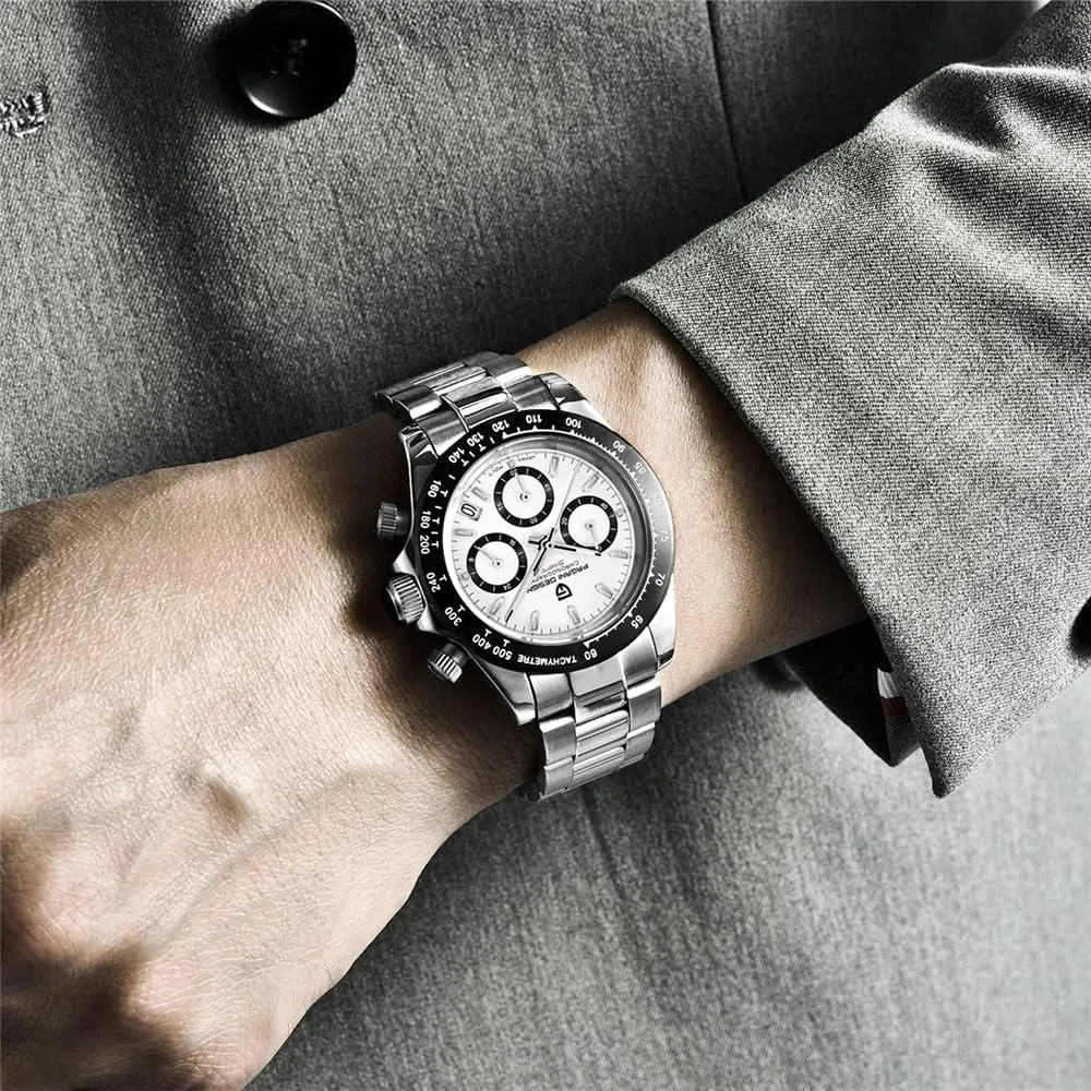Ceramic Bezel Stainless Steel Screw in Crown 100M Water Resistant Sport Men's Wrist Watches Pagani Design Watches for march momentous unmatched influx freight Men Daytona Homage Quartz Chronograph Watch VK63 Movement 