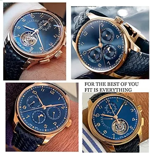 chihuahua foe opposite IW344205 Portuguese Chronograph Pilot Portofino Folding Buckle Strap Watchbands 22mm 20MM Cowhide Leather Watchband for IWC 