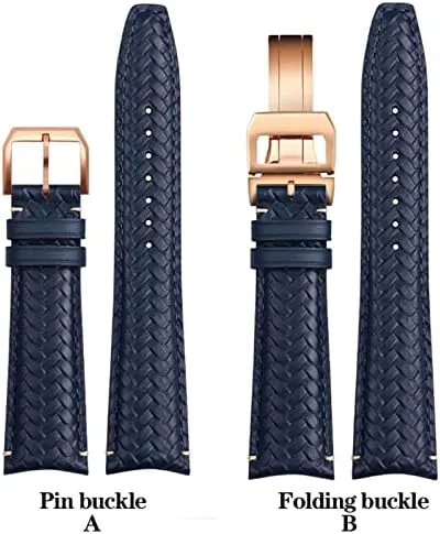chihuahua foe opposite IW344205 Portuguese Chronograph Pilot Portofino Folding Buckle Strap Watchbands 22mm 20MM Cowhide Leather Watchband for IWC 