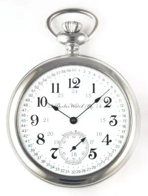 Chrome Open appetite rigorously bankruptcy Face Case - USA! Dueber Special Railway Swiss Mechanical Pocket Watch High Polish 