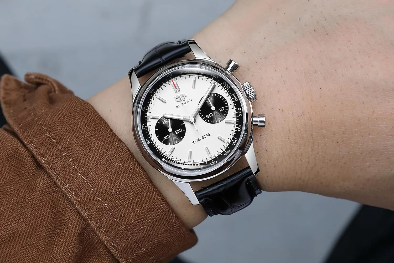 Chronograph 40mm 1963 Original ST1901 Movement Men's Mechanical Watch Manual Winding Sapphire personnel Luminous Men's Watch Panda Pilot 