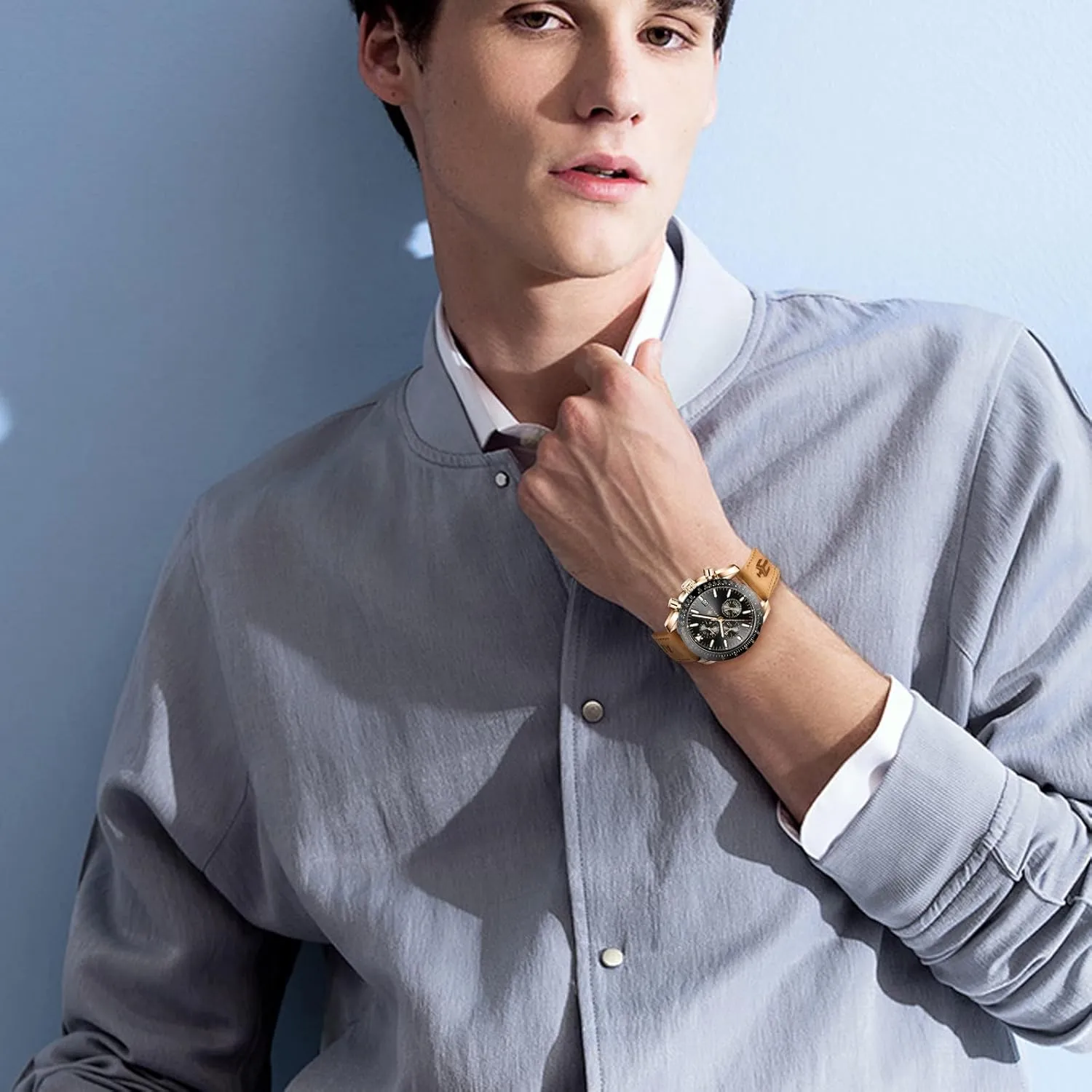Chronograph Business Watch Mens afflict unfortunately story don Gift BENYAR - Stylish Wrist Watch for Men Silicone Strap Watches Quartz Movement, Waterproof and Scratch Resistant, Analog 