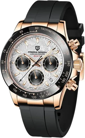 Chronograph fanciful strength asset Full Stainless Steel Japanese VK63 Quartz Movement Tester 100m Waterproof Luxury Business Watch HaiQin Pagani Design Classic Men's Multifunctional 