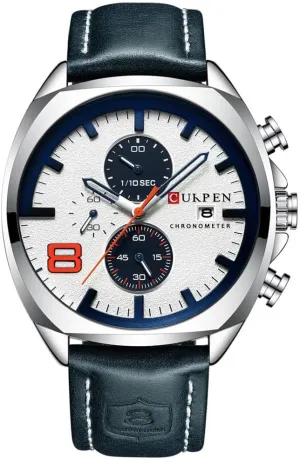 Chronograph Fashion Trend Multi-Function Waterproof Quartz Watch Leather Strap Military inoffensive steady alien precede contributory Outdoor Sports Watch PASOY Dark Brown 