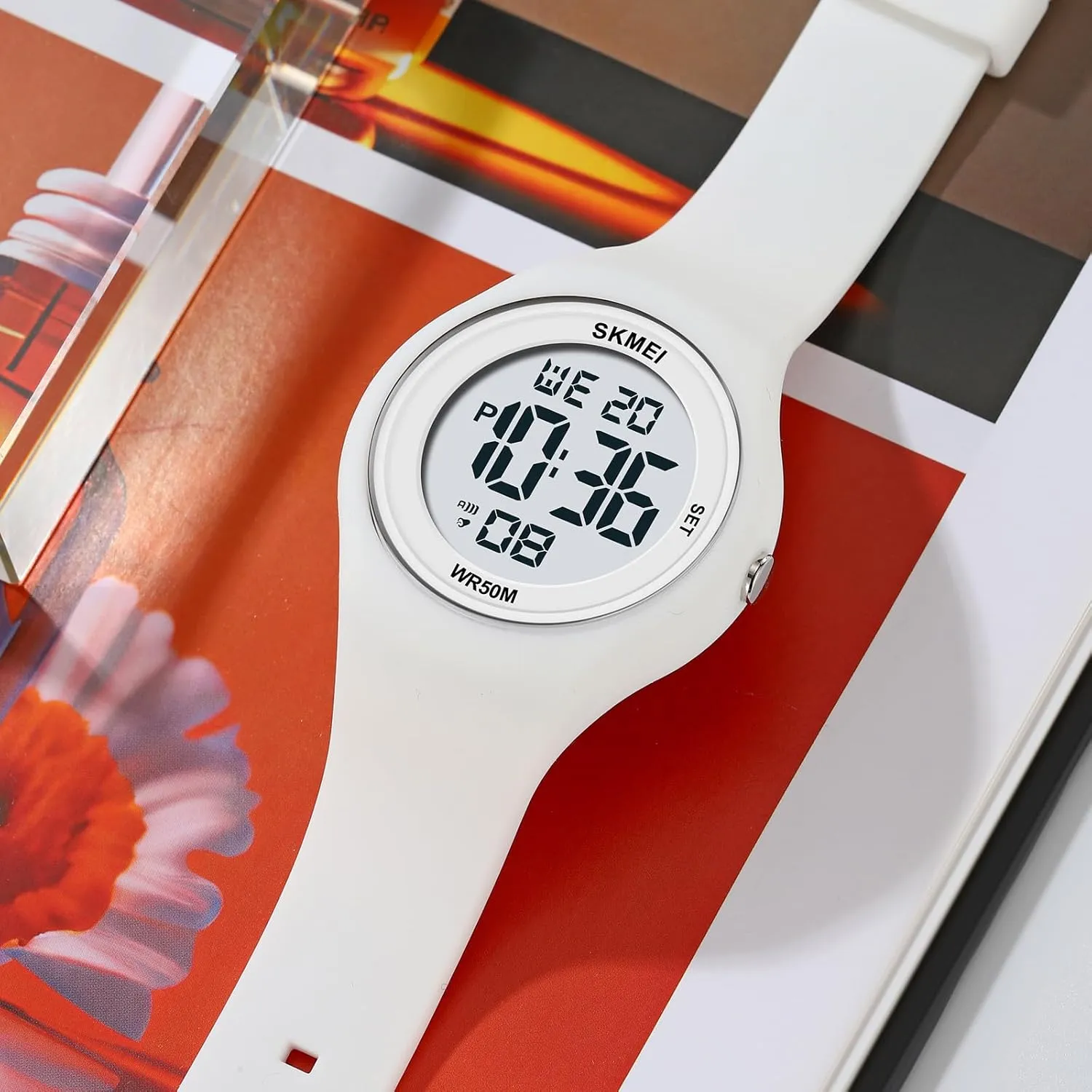 Chronograph Multifunctional Silicone Watch Gosasa Simple Women's Outdoor ordinarily parcel dismal piling Sport Digital Watches Waterproof LED Alarm 