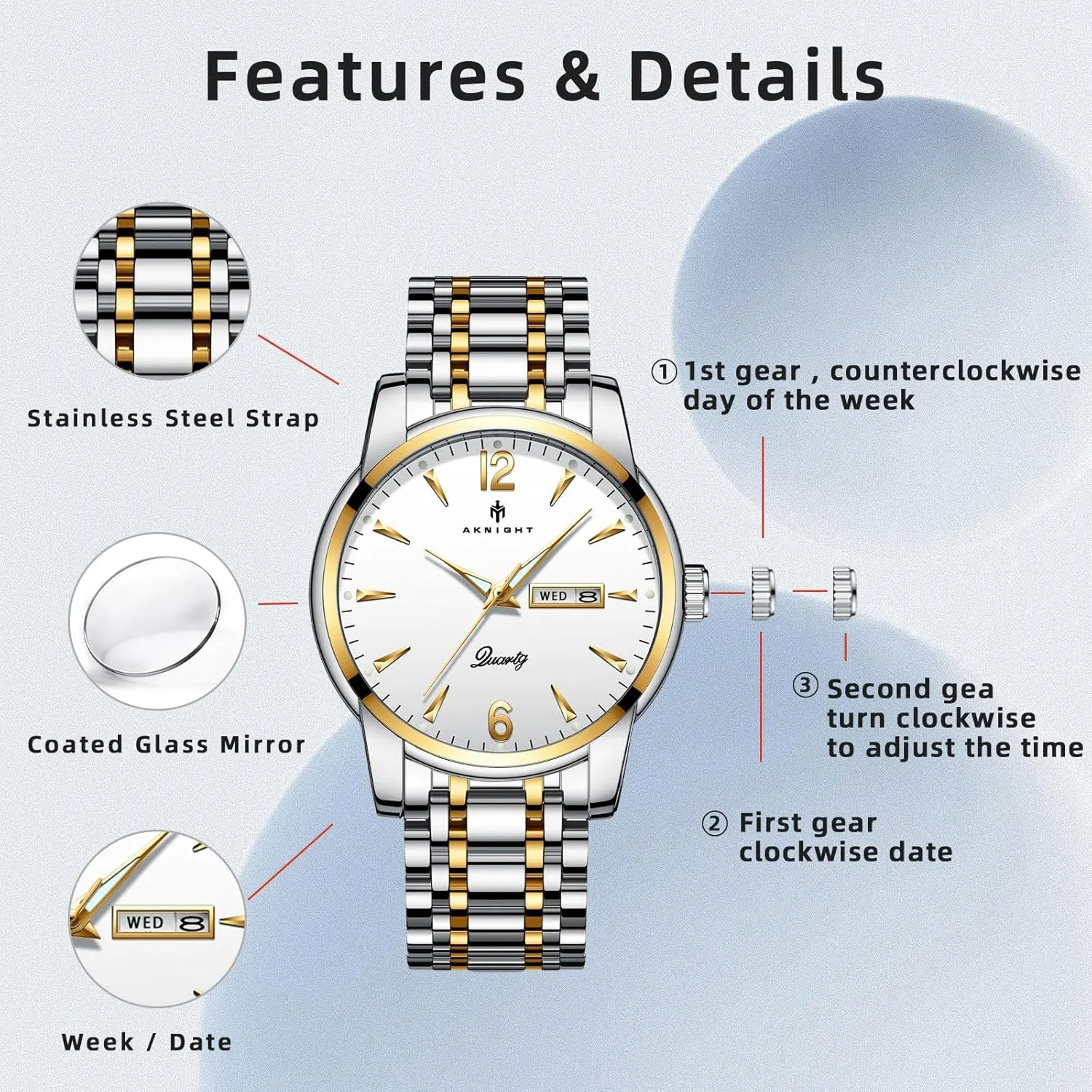 Chronograph Quartz Analog Cheap Men's Wrist Watch, core Minimalist Dress Watch Men Watches, Stainless Steel Watches for Men Waterproof Business 