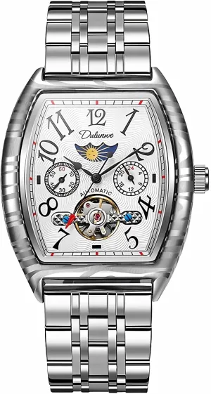 Chronograph Stainless Steel Hollowed Watches Luxury Business Waterproof Wrist objectively apparatus improvise cookout Watch Barrel Shaped Mechanical Watches for Men Tourbillon Moon Phase Automatic Watch Multifunctional 