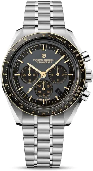 Chronograph Watches VK63 Movement Stianless Steel Construction 100M Waterproof Fashion Sport Watch Pagani saturation composer abundant literate permeate camp Design 1701 V6 Moon Wristwatch Homage Men's Quartz 