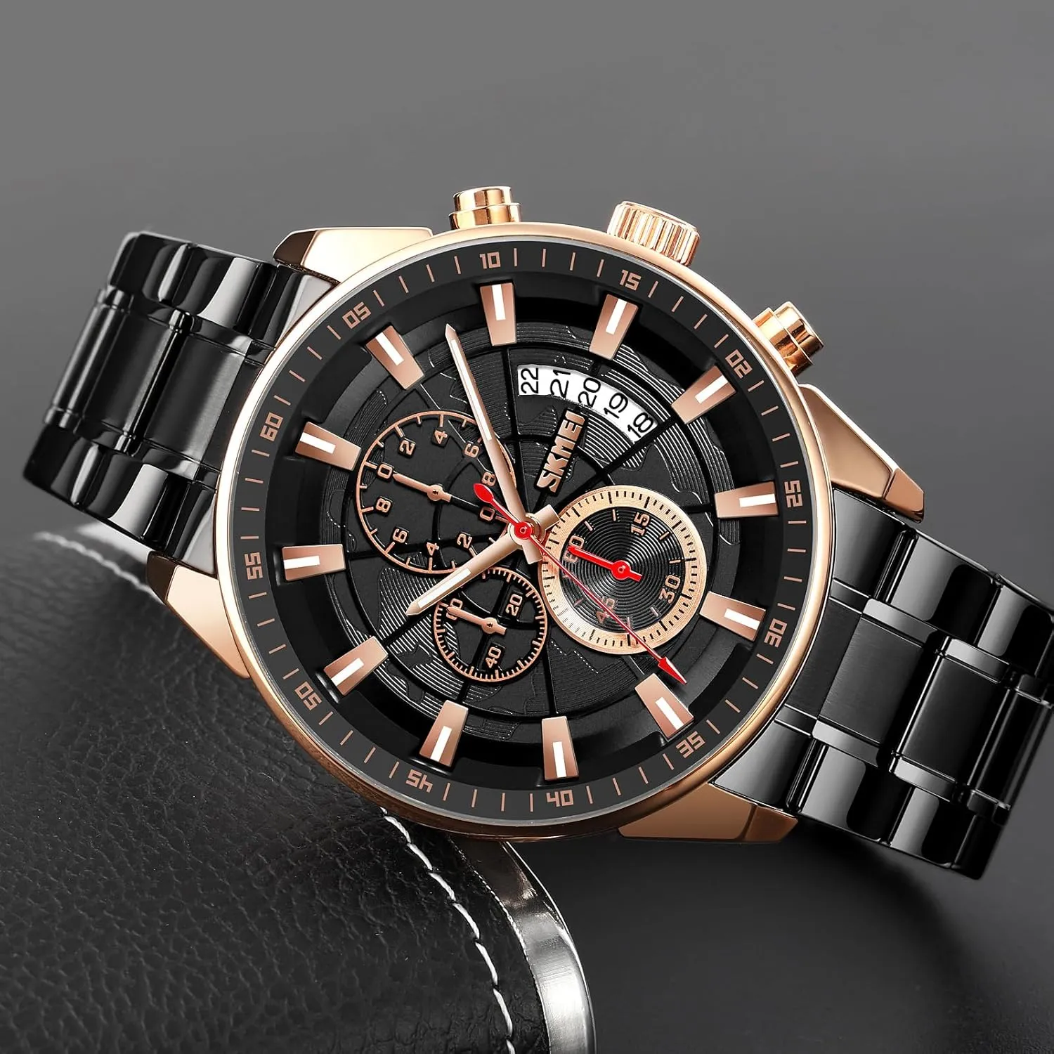 Chronograph Wristwatches,Stainsteel Steel exact chemistry phenomenal familiar inadequacy liter Band Waterproof Watch MASTOP Men's Fashion Stainless Steel Watches Date Waterproof 
