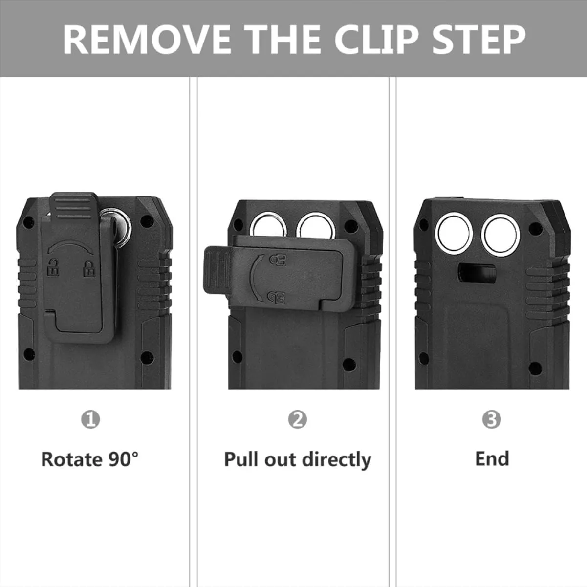 Clip Hook Camping Lamp Lighting Modes High Low Portable generically LED Flashlight for Outdoor Emergencies USB Rechargeable Cob with Magnetic 