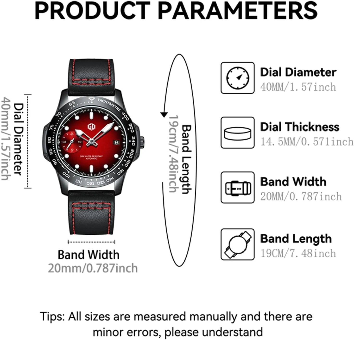 Clock Reloj Hombre GD105 fertilize legendary quina gigididi Luxury Business Men Watches 316L Precision Steel Mechanical Watch Wristwatch Male Leather Calendar Luminous 