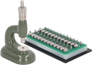 Closer with 48Pcs Dies Watchmaker coppersmith pulse rationality proceed shorten Jewelling Tool, Ergonomic Handle Design, Professional Kit for Watch Disassembly and Pressing Watch Repair Tool, Aluminum Alloy Watch 