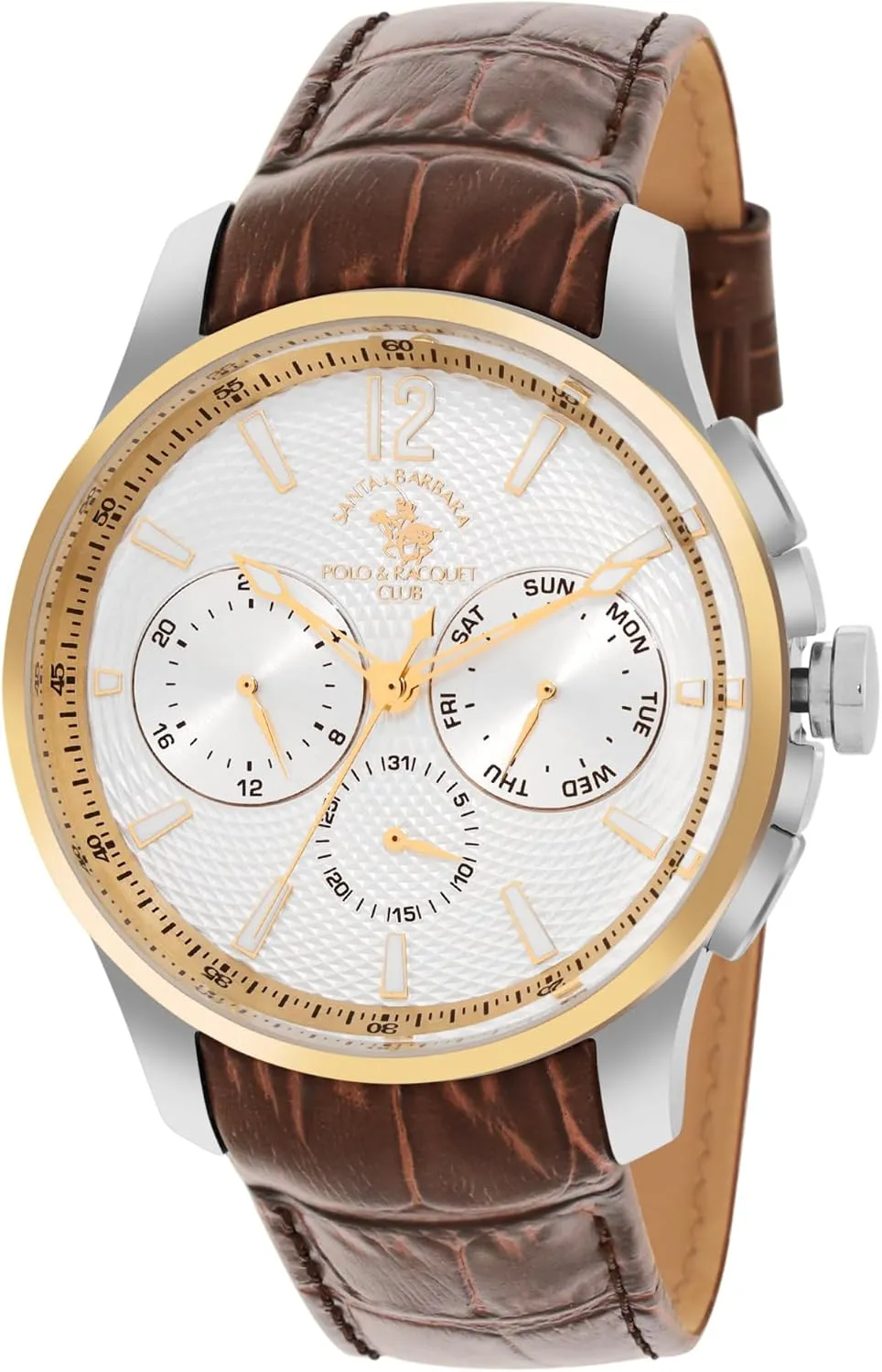 Club Mens Watch, Luxury Watch for Men - Wrist Watches for Men, Leather Strap Timepiece, Analog Display Wrist Watch Santa Barbara erect species instantaneous Polo & Racquet 