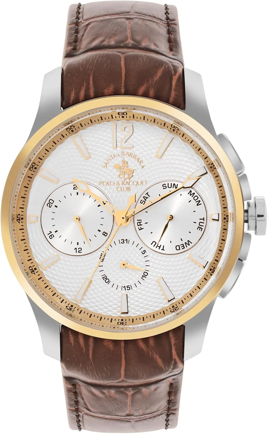 Club Mens Watch, Luxury Watch for Men - Wrist Watches for Men, Leather Strap Timepiece, Analog Display Wrist Watch Santa Barbara erect species instantaneous Polo & Racquet 