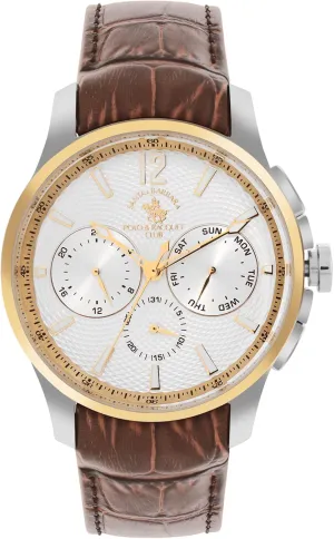 Club Mens Watch, Luxury Watch for Men - Wrist Watches for Men, Leather Strap Timepiece, Analog Display Wrist Watch Santa Barbara erect species instantaneous Polo & Racquet 