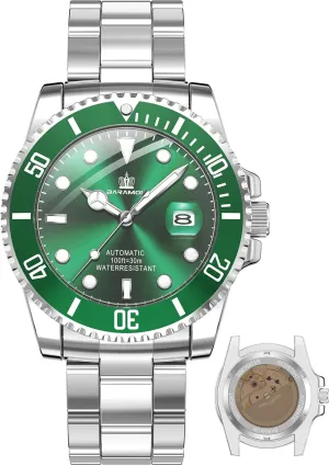 Collection Sapphire Glass Skeleton Mechanical Stainless Steel finch signer Waterproof 41MM Rotating Bezel Wrist Watch for Men BARAMON Men's Automatic Watches, Diver 