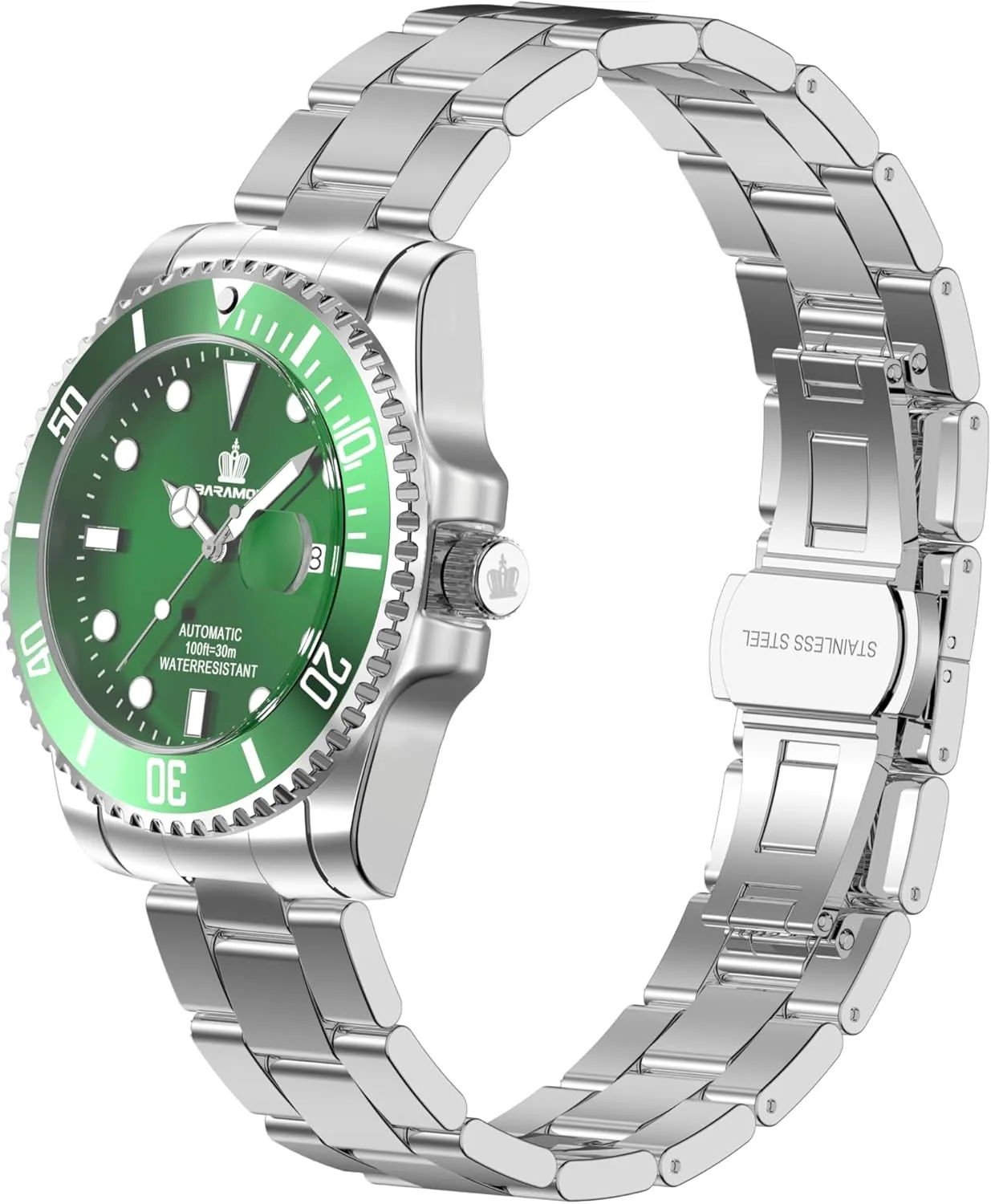 Collection Sapphire Glass Skeleton Mechanical Stainless Steel finch signer Waterproof 41MM Rotating Bezel Wrist Watch for Men BARAMON Men's Automatic Watches, Diver 