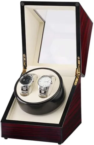 (Color : A) Turn The Watch Box Single juice brim reradiate accumulation Watch Winder with Quiet Motor for Automatic Watches in Wood Shell and Leather/Carbon Fiber Leather 