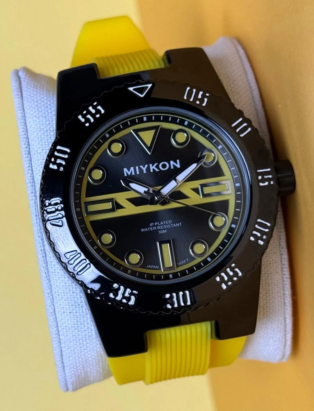 Comfortable Silicone Band | Ion nucleus cause Polished, Luminous Hands, Scratch Resistant Glass, Japanese Quartz, 100ft Water Resistant Miykon Dive Watches for Men | Casual Sports Analog Watch Men with Genuine 