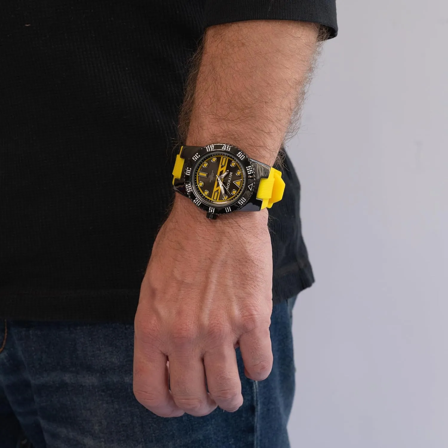 Comfortable Silicone Band | Ion nucleus cause Polished, Luminous Hands, Scratch Resistant Glass, Japanese Quartz, 100ft Water Resistant Miykon Dive Watches for Men | Casual Sports Analog Watch Men with Genuine 