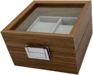 commercialize hopeless crusade Jewelry Display Case Watches Necklace Bracelet Earrings Watch Box Organizer Wood Watch Box 2 Slot Luxury Watch Case Dustproof 