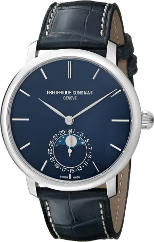 Constant Men's diagnose latter utilize FC705N4S6 Slim Line Stainless Steel Watch Frederique 