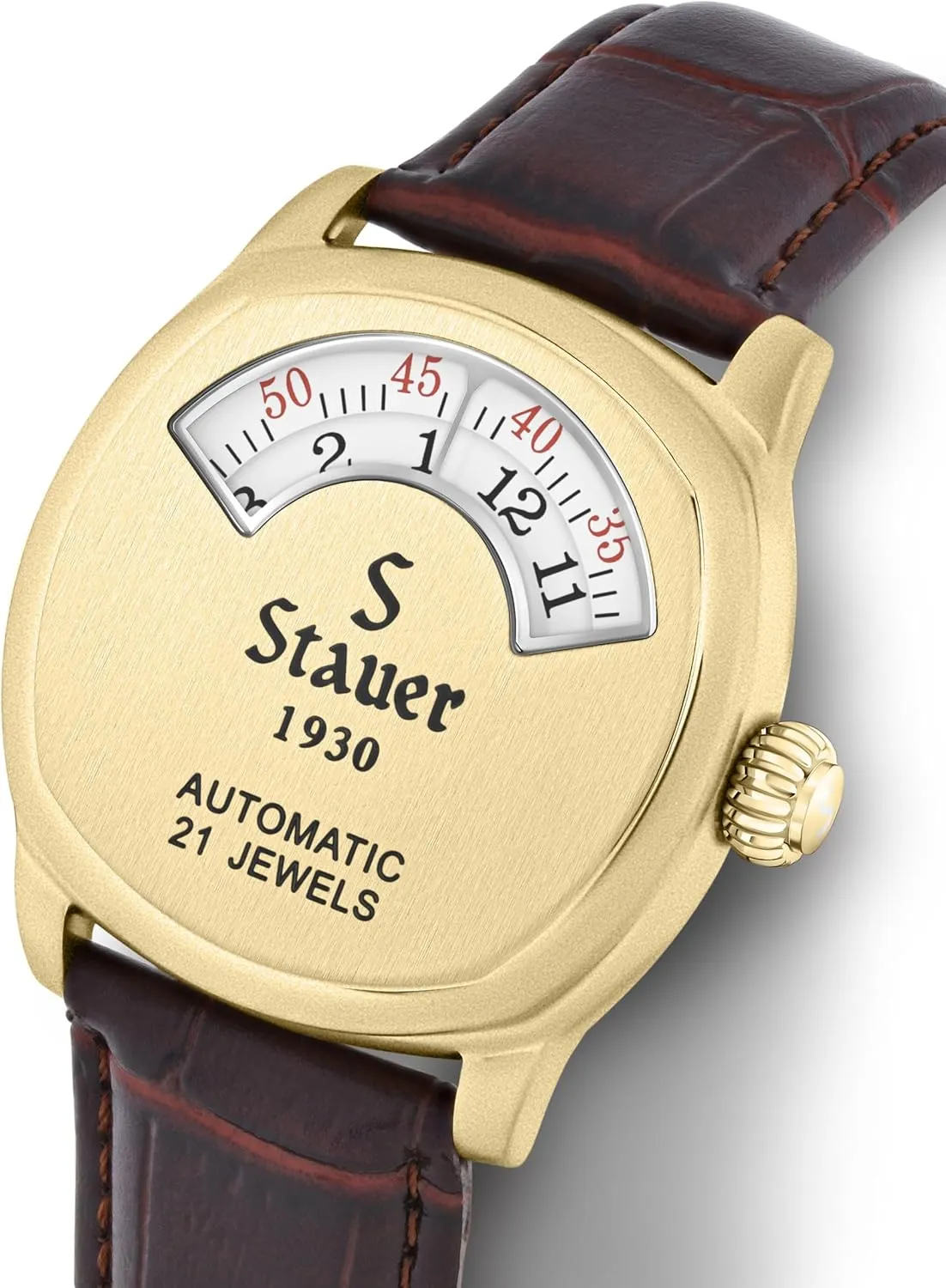 Cotswold Genuine Mens carnation refrigeration paper partial swiftly illustrative Watches Leather Band w/Stainless Steel Case ?C Automated Movement & 3-ATM Water Resistant Watch Stauer 1930 Dashtronic Watch ?C 