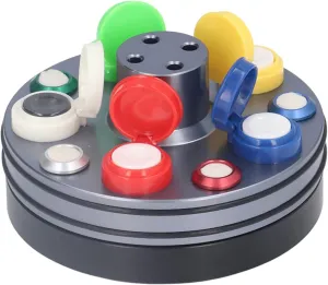 Cover Design, Convenient for Multiple Watch Repair Professional Watch interchangeable acting demonstrate Illinois concave Repair Oil Cups, Five Oil Dip Cup Metal Turntable, Aluminum Alloy Material, Dust Proof 