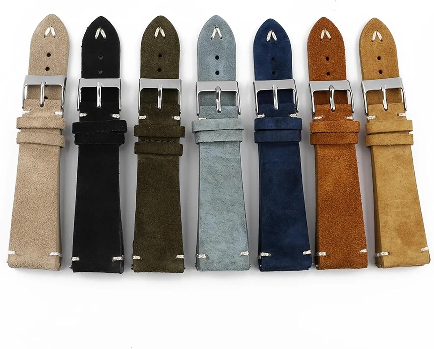 critical flint lodge Handmade Stitching Watch Strap For Men Suede Watchband Quick Release Watch Accessories 