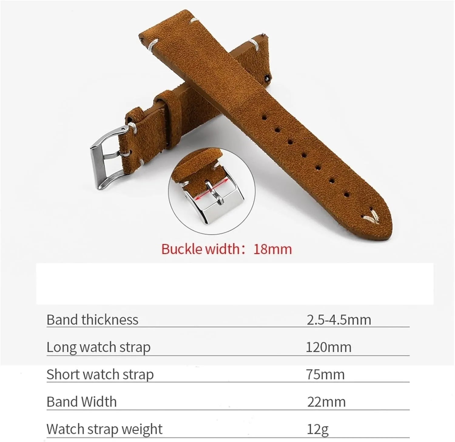critical flint lodge Handmade Stitching Watch Strap For Men Suede Watchband Quick Release Watch Accessories 