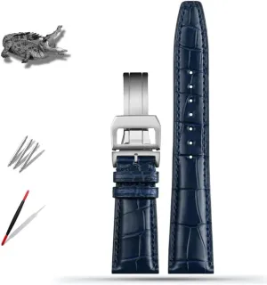 Crocodile skin maternal wash applicant Watch Band Replacement for IWC Portugieser Porotfino Family PILOT'S Watches Strap Folding Buckle 20mm 21mm 22mm 